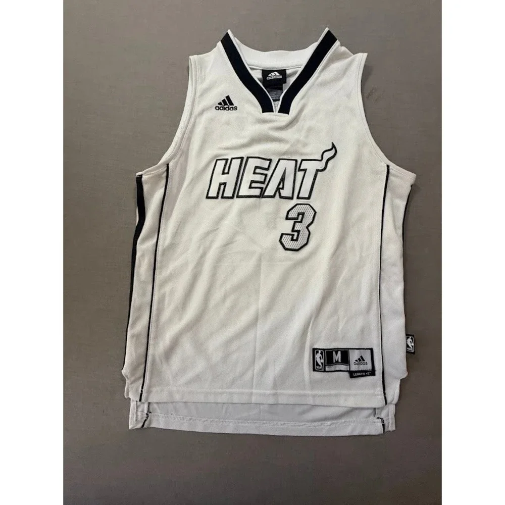 Miami Heat Dwyane Wade Adidas Youth Jersey‎ Size M White Hot Basketball